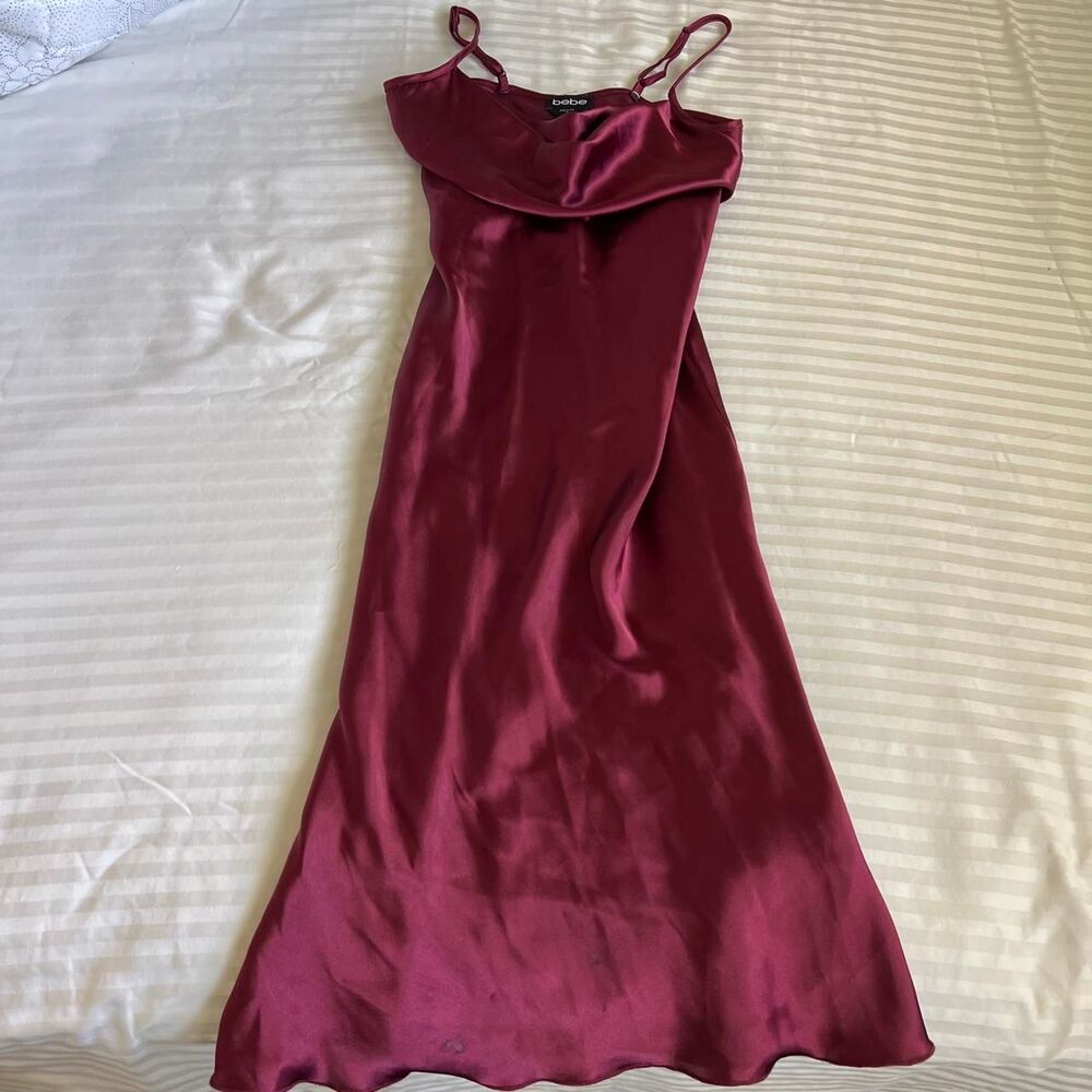 Bebe Women's Burgundy and Red Dress